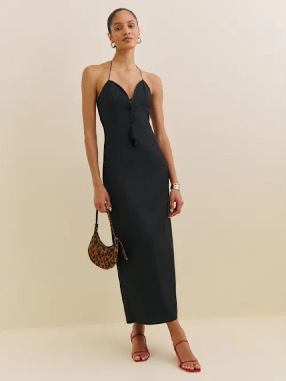 Reformation Solasta Dress Black - Size 2